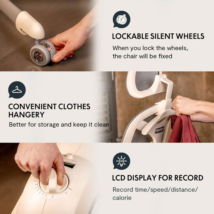 V6 ErgoBike Office Fitness Chair | Built-In Exercise Bike for Office and Home