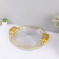 MHome 3PC Round Acrylic Serving Tray Set – Transparent & Stylish