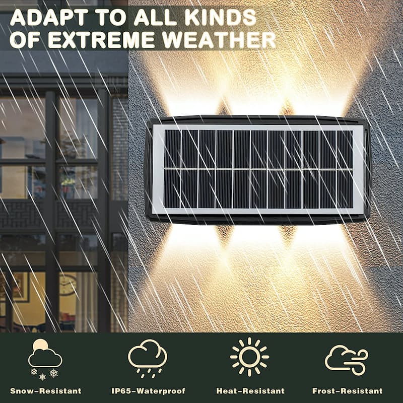 Solar Lights Outdoor Up Down Led Wall Lamp Garden Decoration Outdoor Sunlight Waterproof Outdoor Solar Light Porch Fence Lights