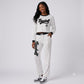 Women's Pinstripe Baseball Crop Top & Lounge Pants Set