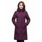 Trendy Chevron Quilted Longline Puffer Coat with Hood
