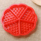 MHome PVC Silicone Waffle Mold – Non-Stick Round Baking Tray (21.5cm)