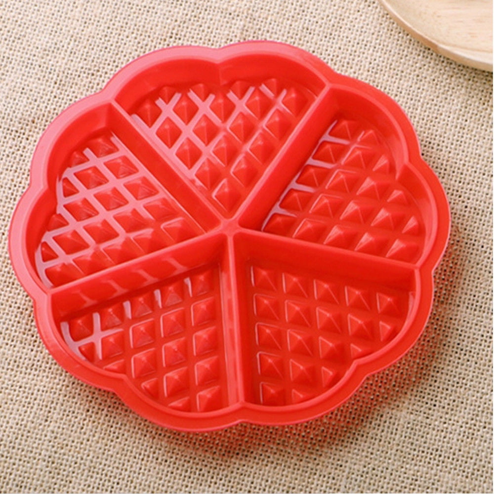 MHome PVC Silicone Waffle Mold – Non-Stick Round Baking Tray (21.5cm)