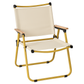 MHome Portable Outdoor Chair with Wood Armrests – Foldable & Heavy-Duty