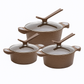 MHome Premium Non-Stick Granite Cookware Pot Set – 3 Piece