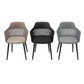 MFurn Modern Polypropylene Dining Chair with Cushioned Seat