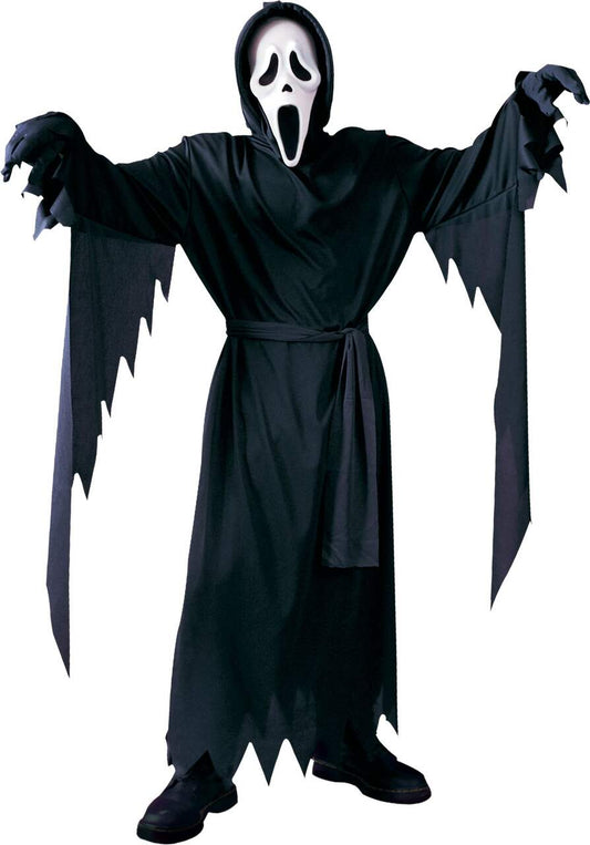 Scream Halloween Mask With Black Robe – Adult & Teen Costume Set