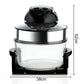 RAF Multi-Cooker Glass Air Fryer Electric Convection Halogen Oven R.5406 – 12L Capacity, 3500W Power