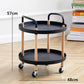 New Elements 2-Tier Rolling Corner Table Trolley with Handles