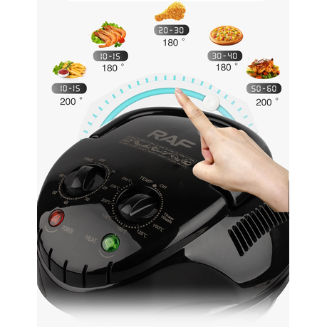 RAF Multi-Cooker Glass Air Fryer Electric Convection Halogen Oven R.5406 – 12L Capacity, 3500W Power