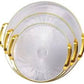 MHome 3PC Round Acrylic Serving Tray Set – Transparent & Stylish