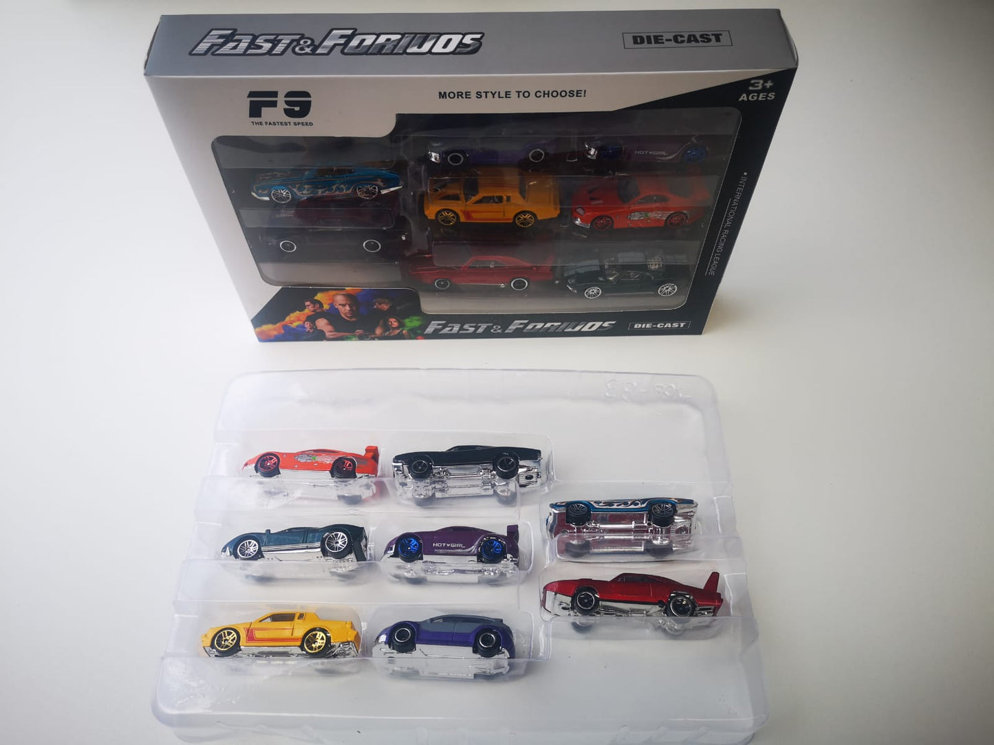 Fast & Furious New Die Cast Alloy Cars – Set of 8