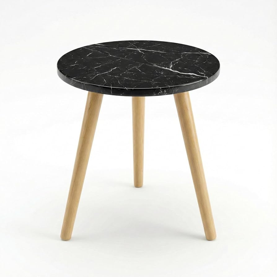 MFURN Coffee Table Faux Marble Design Table Side Tables, Sofa Mobile Small Coffee Table Bedside Tables Corner Mini Round Table-Various Options
