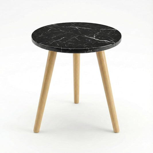 MFURN Coffee Table Faux Marble Design Table Side Tables, Sofa Mobile Small Coffee Table Bedside Tables Corner Mini Round Table-Various Options