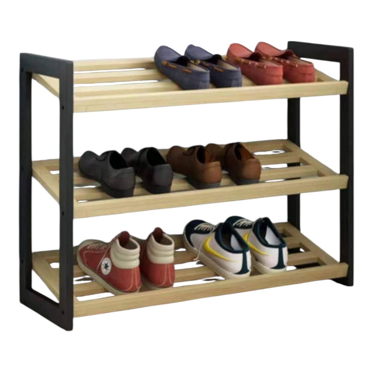 MHome 3Tier Wooden Shoe Rack