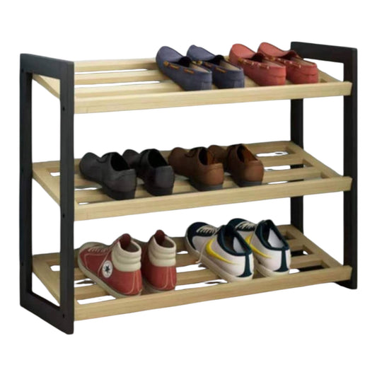 MHome 3Tier Wooden Shoe Rack