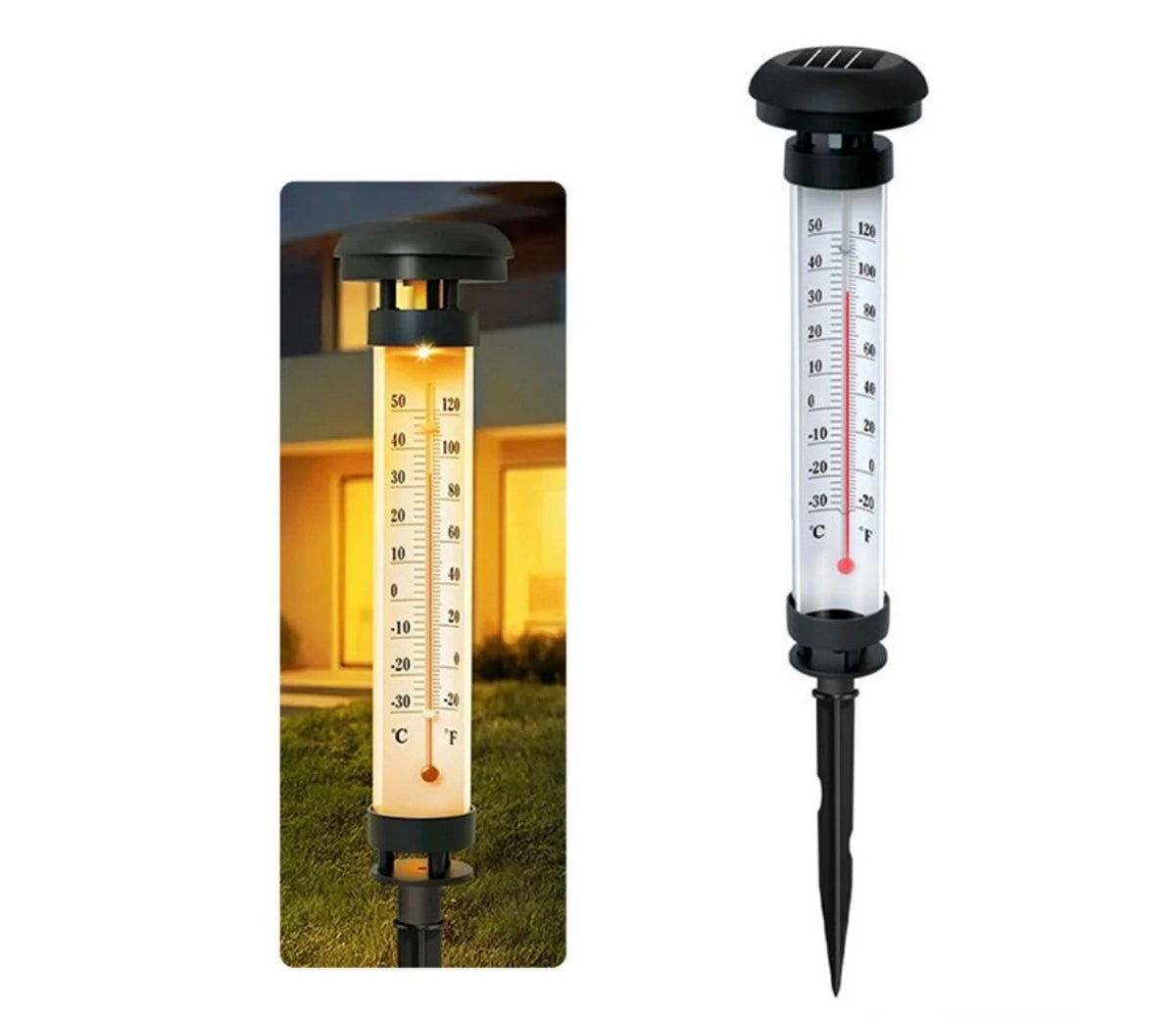 MHome Solar Powered Ground Thermometer