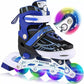 Adjustable Inline Skates Roller Blades w/Flashing Wheels Teens/Kids