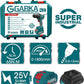 GABKA GA-88120 25V Lithium-Ion Cordless Drill Inc 2 Batteries
