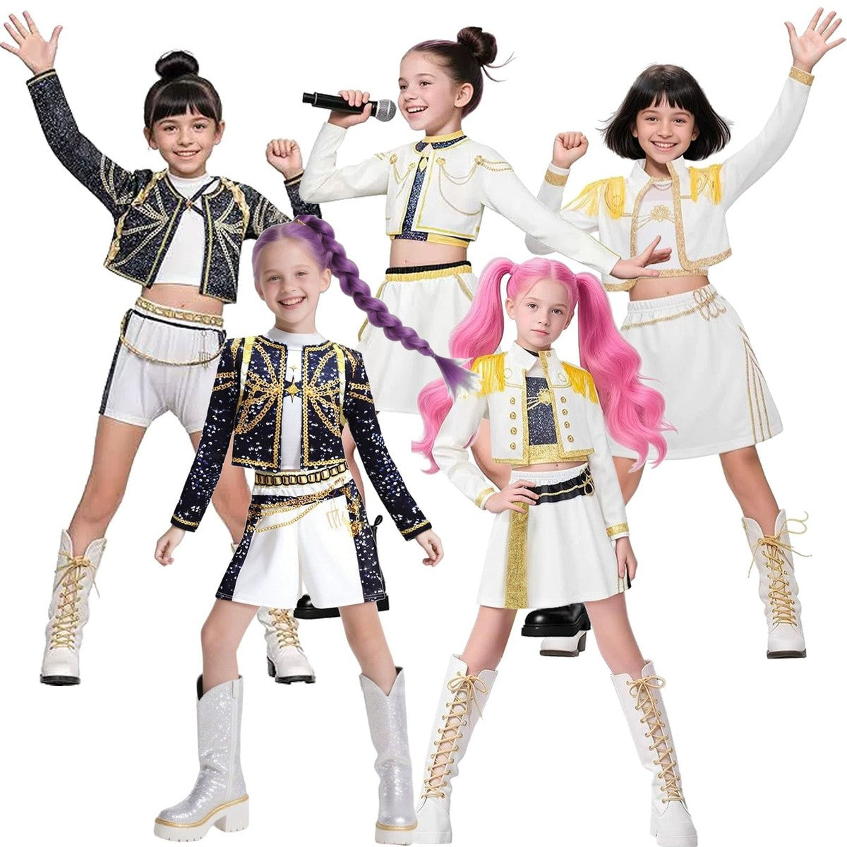 Generic Kids KPop Hunters Rumi Zoey Mira Costume Cosplay Girls- Various Options