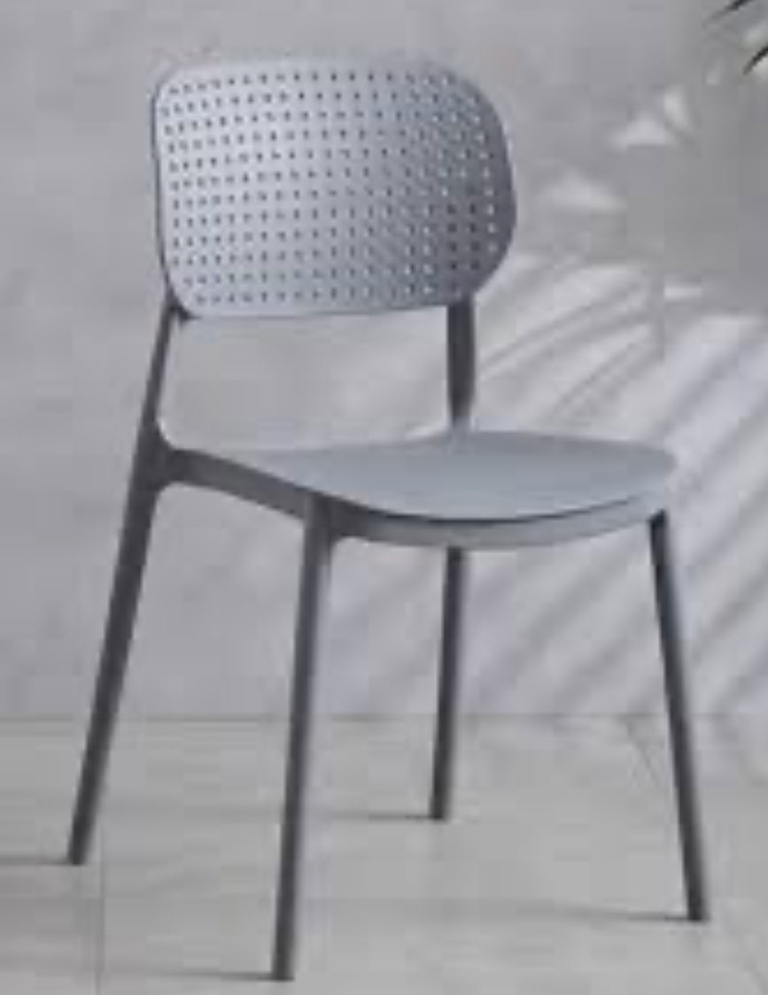 MFurn Modern Perforated-Back Dining Chair – Various Colours