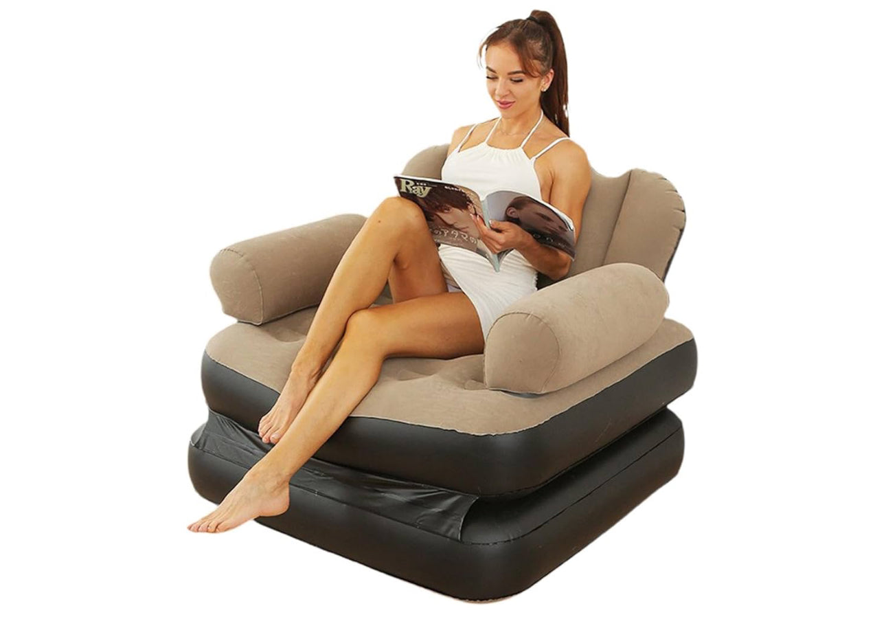 MHome Inflatable Sofa - Inflatable Sofa - Multifunctional 5-in-1 Inflatable Sofa with L-shaped-Various Colours