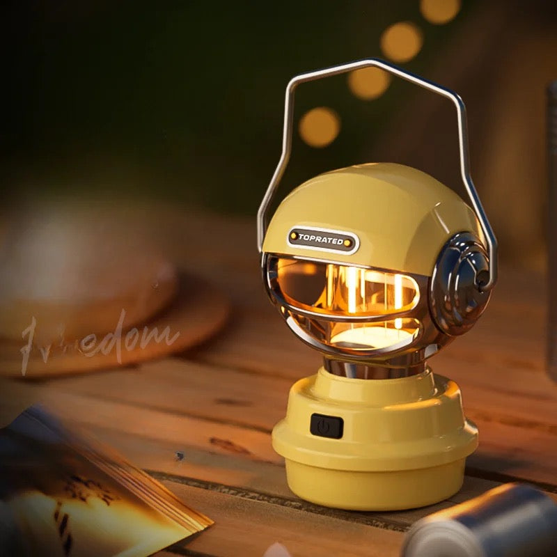 Retro Camping Lamp Rechargeable Hanging Tent Lights Portable Camping Lantern Waterproof Emergency Work Light for Outdoor