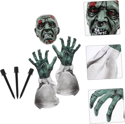 Halloween Ghost Decoration Stake Realistic Horror Lawn Sign for Outdoor Party Decorations