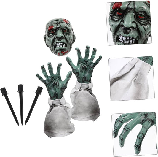 Halloween Ghost Decoration Stake Realistic Horror Lawn Sign for Outdoor Party Decorations