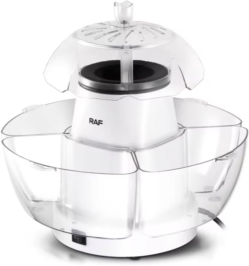 RAF R.9004 Electric Popcorn Maker 1200W - Hot Air Circulation Oil-Free Popcorn Machine