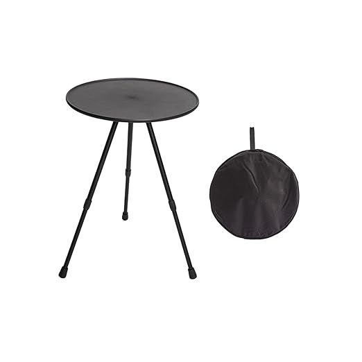 Round Foldable Camping Table Two Level Adjustment Aluminum Alloy Portable