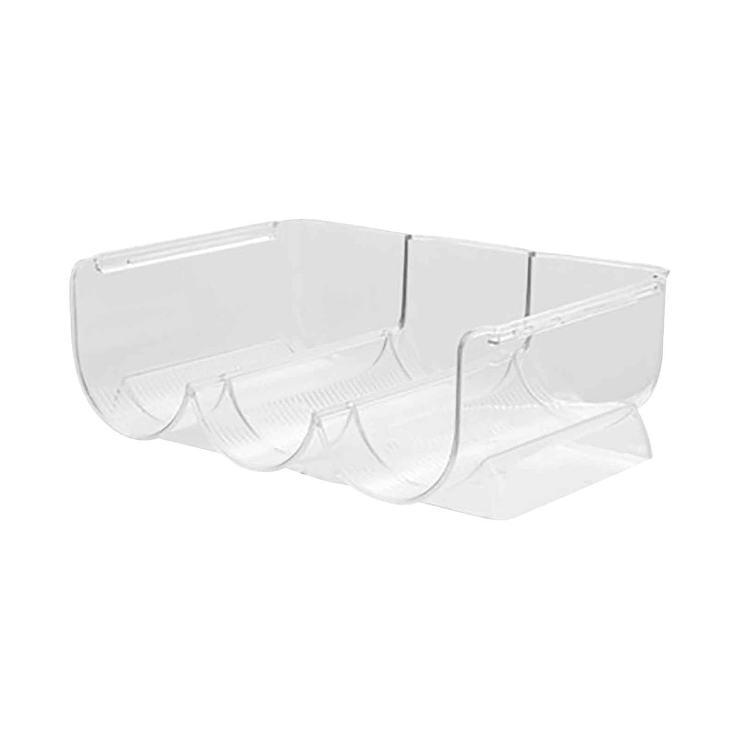 MHome Transparent Stackable Bottle & Wine Rack – 3 Bottle PET Organizer