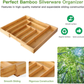 MHome Expandable Bamboo Drawer Organizer