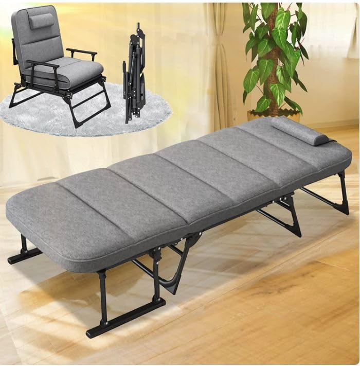 MFurn 3-in-1 Folding Recliner Chair Bed – Adjustable & Space-Saving