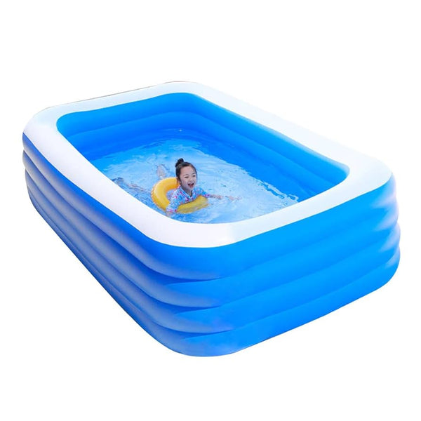 Blue Lagoon Haven Inflatable Swimming Pool – Family Outdoor Pool ...