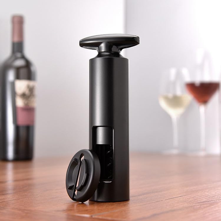 Mhome Self-Pulling Corkscrew Wine Bottle Opener – Manual Stainless Steel & Zinc Alloy Opener with Case