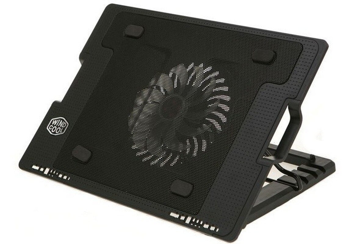 MTech Laptop Fan Cooler – High-Speed Cooling Pad With Adjustable Height, LED Lights, USB Powered, Quiet Operation