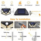 Triple Function 100-LED Polygonal Solar Sensor Light