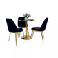 Gold Metal Standing Pub Table, Kitchen Round Marble Height Cocktail Desk, Easy to Assemble Modern Bar/Living Room Furniture Bistro Cocktail Table