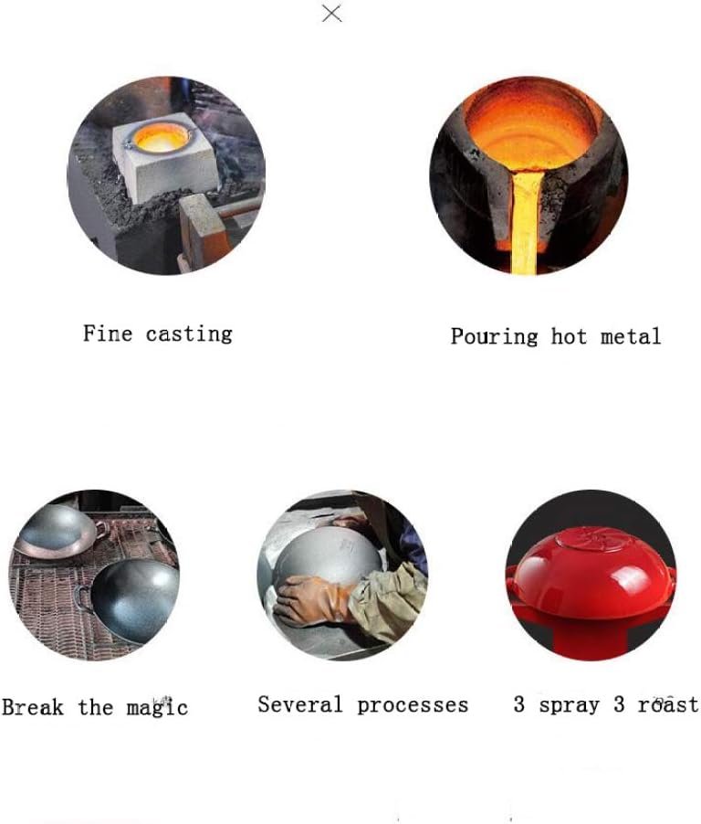 36CM Cast Iron Wok Pan