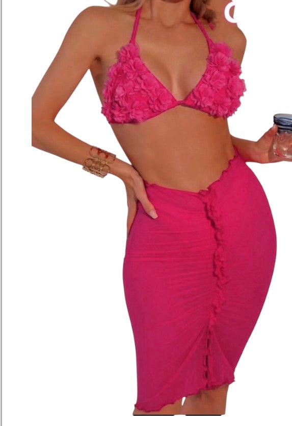 Ladies Vibrant Summer Swimwear 3pc Set