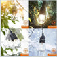 MTech 
10m 20Bulbs- Solar LED Solar Powered Outdoor Festoon String Lights, Hanging Bulbs