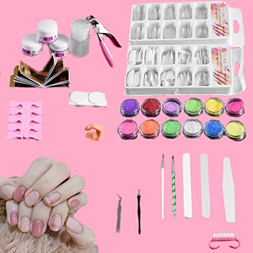 36 Series Acrylic Nail Starter Kit – Complete Professional Acrylic Nail Set with Nail Tips, Acrylic Powders, Nail Art Tools & Accessories