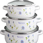 3PC Thickened Flat Bottom Double Ear Soup Pot