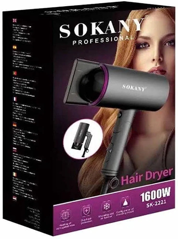 SOKANY Foldable Hair Dryer 1600W