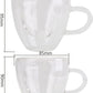 MHome Heart Shaped Double Wall Glass Coffee Mug 250ml Heat Resistant Cup