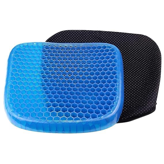 MHome Gel Seat Cushion, Honeycomb Egg Sitter, Non-Slip, 38 x 32 cm