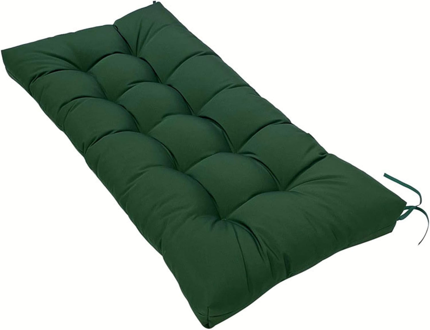 MHome Tufted Seat Cushion with Ties – Soft Chair/Bench Pad (Multiple Colours)