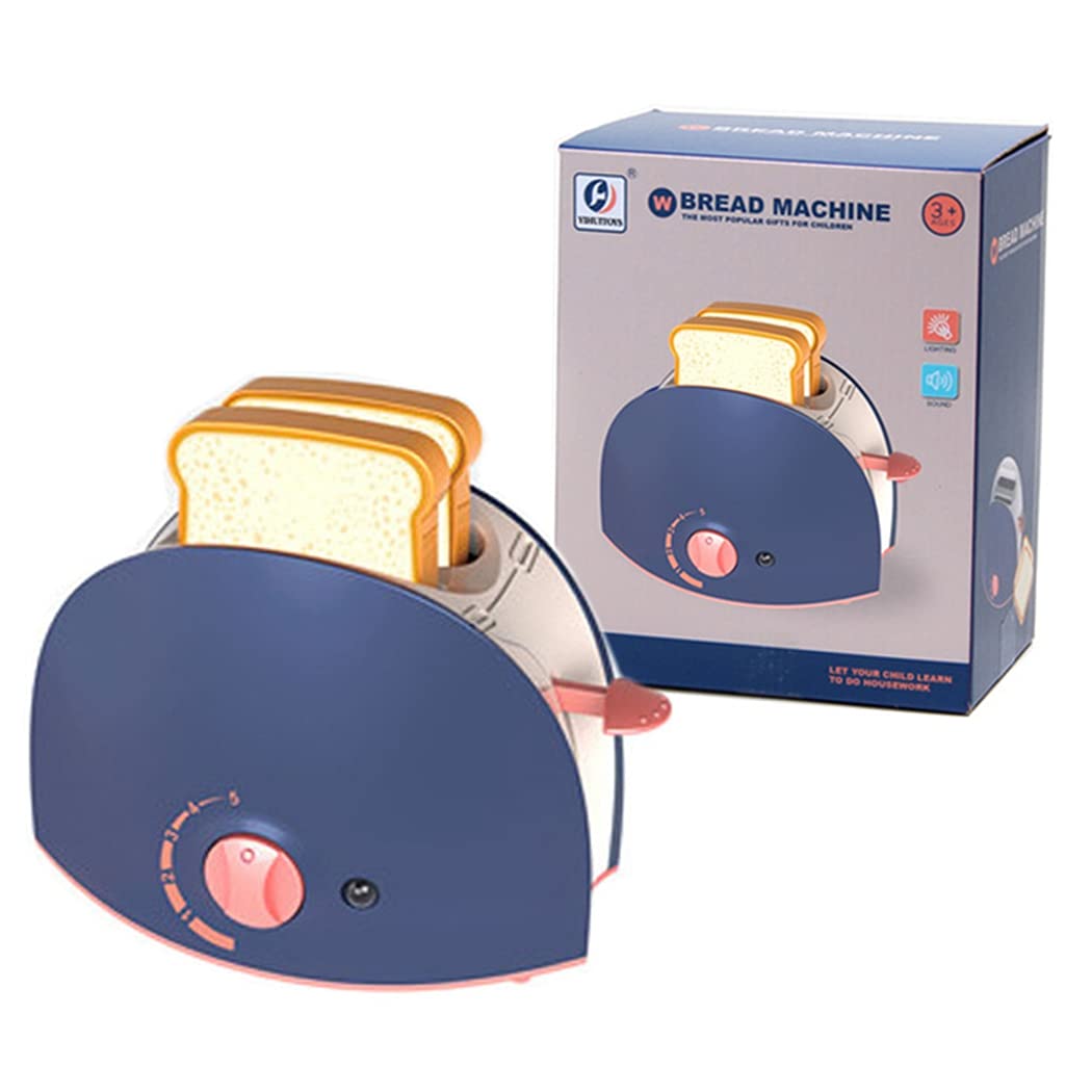 Kids Mini Simulation Toaster Toy - Realistic Pop-Up Toaster With Working Dial Timer