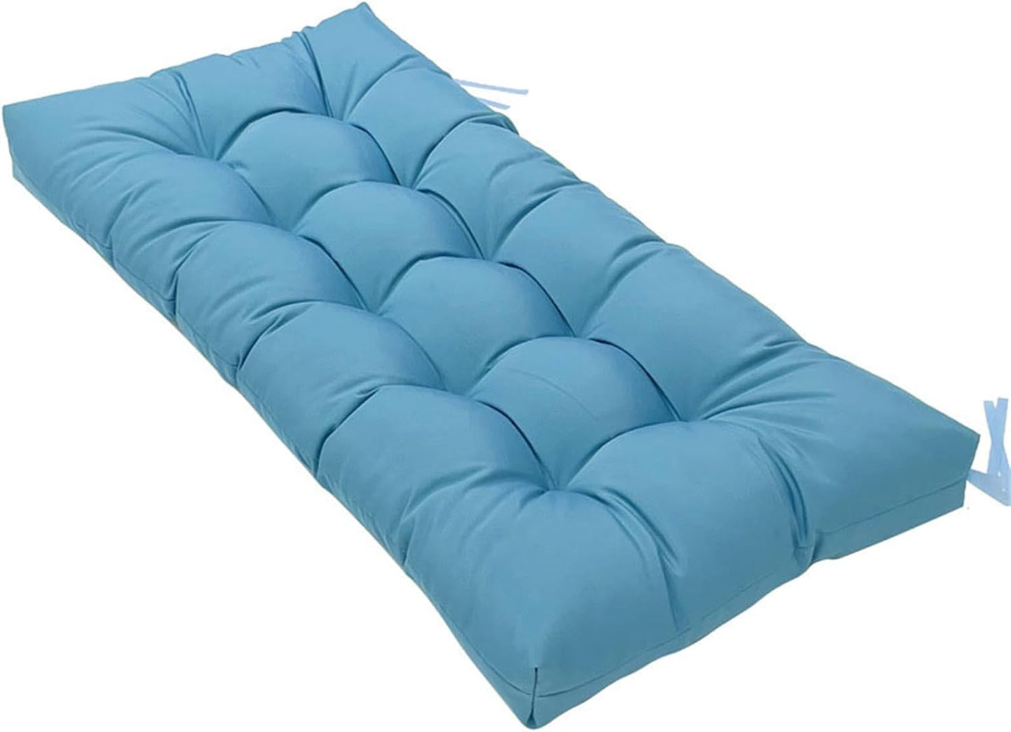 MHome Tufted Seat Cushion with Ties – Soft Chair/Bench Pad (Multiple Colours)